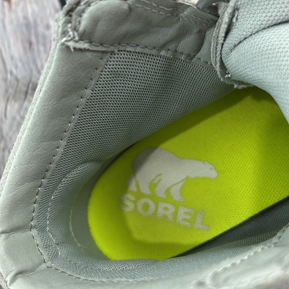 SOREL OUT ‘N ABOUT II Dove Quarry Gray Soft Suede Lace Up Wedge Boot Sneakers - Picture 9 of 17